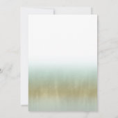 Sea Foam Gold Weißes elegantes Brautparty Einladung (Rückseite)