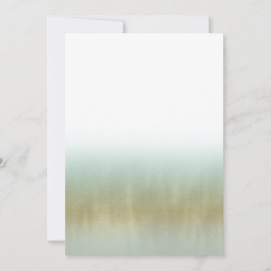 Sea Foam Gold Weißes elegantes Brautparty Einladung (Rückseite)