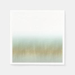 Sea Foam Gold White Elegante Beach Moderne Hochzei Serviette