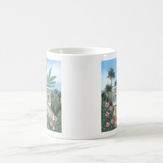 Sea Foam Green Beach House Kaffeetasse (Mittel)