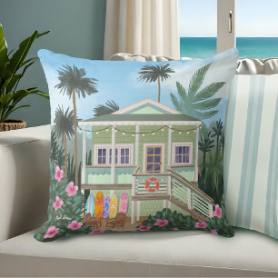 Sea Foam Green Beach House Kissen