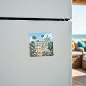 Sea Foam Green Beach House Magnet