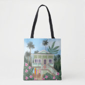 Sea Foam Green Beach House Tasche (Vorderseite)