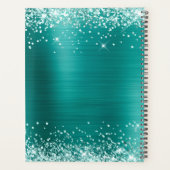 Sea Foam Green Glitzer Aqua Aquamarin Foil Monogra Planer (Rückseite)