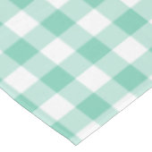 Sea Foam Green und White Gingham Tischdecke (Schrägansicht)