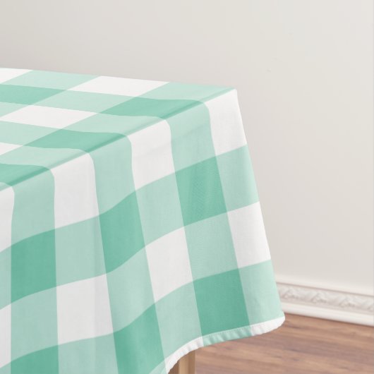 Sea Foam Green und White Gingham Tischdecke (Beispiel)