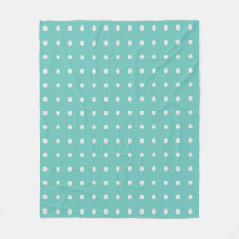Sea Foam Green und White Polka Dots Fleecedecke