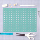 Sea Foam Green und White Polka Dots Seidenpapier (Handwerk)
