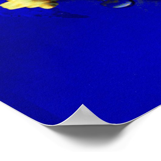 Sea Foam Green Violin Saphire Blue Maple Blätter Poster (Ecke)