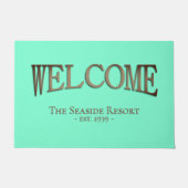 Sea Foam Green Welcome Mat Fußmatte (Vorderseite)