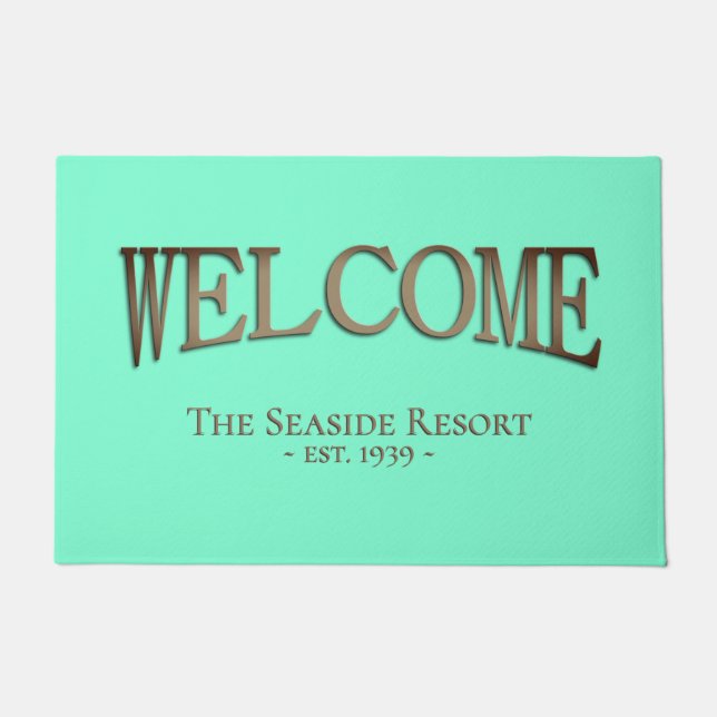 Sea Foam Green Welcome Mat Fußmatte (Vorderseite)