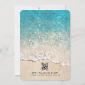 Sea Foam Hearts Beach Einladung zur Hochzeit (Rückseite)