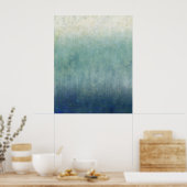 Sea Foam - Ocean Abstrakt Ombre Soft Blue Green Poster (Küche)