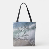Sea Foam Wave Ocean Lover Personalisiert Tasche (Rückseite)