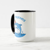 Sea Friends Dolphin Mug – Cute Ocean Animal Cup fo Tasse (Vorderseite Links)