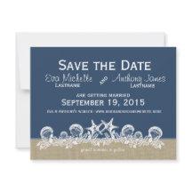 Sea Garland Navy Blue Save the Date
