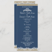Sea Garland Navy Blue Wedding Program Programm (Vorne/Hinten)