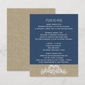 Sea Garland Tropical Beach Hochzeitreise Begleitkarte (Vorne/Hinten)