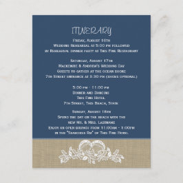 Sea Garland Tropical Beach Hochzeitreise Begleitkarte