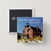 Sea Girt Lighthouse, New Jersey Button (Vorne & Hinten)
