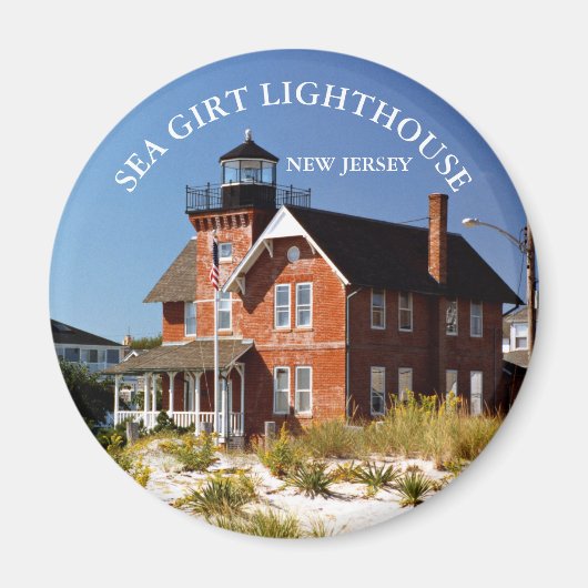 Sea Girt Lighthouse, New Jersey Round Magnet (Vorne)