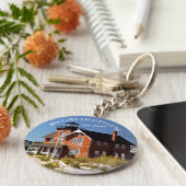 Sea Girt Lighthouse, New Jersey Round Schlüsselanh Schlüsselanhänger (Seite)