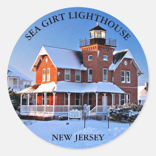 Sea Girt Lighthouse, New Jersey Round Stickers (Vorderseite)