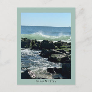 Sea Girt Ocean Rocks Postkarte
