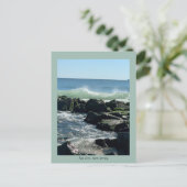 Sea Girt Ocean Rocks Postkarte (Stehend Vorderseite)