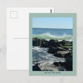 Sea Girt Ocean Rocks Postkarte (Vorne/Hinten)