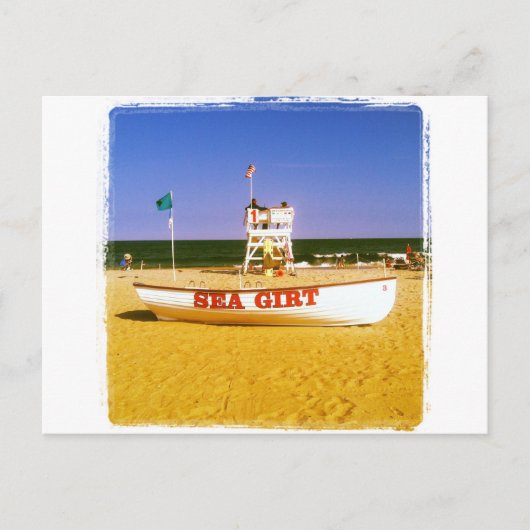 Sea Girt Rettungsboot Postkarte (Vorderseite)