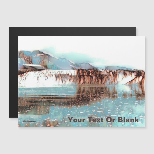 Sea Glacier Magneteinladung (Vorne/Hinten)