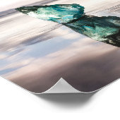 Sea glass at sunset photo print poster (Ecke)