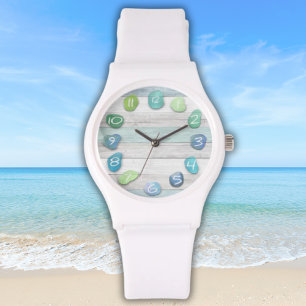 Sea Glass Beach Driftwood Armbanduhr