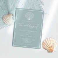Sea Glass Beach Seashell Elegante Hochzeit