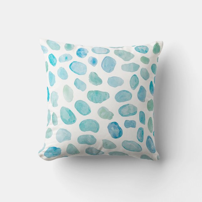 Sea Glass Beach Throw Kissen (Vorderseite)