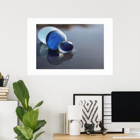 Sea Glass Blues Poster (Heimbüro)
