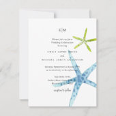 Sea Glass Color Beach Ocean Life Hochzeit (Vorderseite)