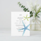 Sea Glass Color Beach Ocean Life Hochzeit (Stehend Vorderseite)