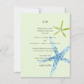 Sea Glass Color Beach Ocean Life Hochzeit (Vorderseite)