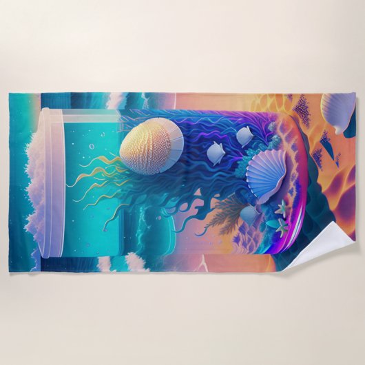 Sea Glass Fantasy Strandtuch (Vorderseite)