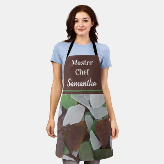 Sea Glass Foto Ocean Treasure Master Koch Schürze (Getragen)