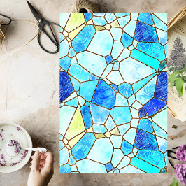 Sea Glass gestanztes Glas Decoupage Seidenpapier