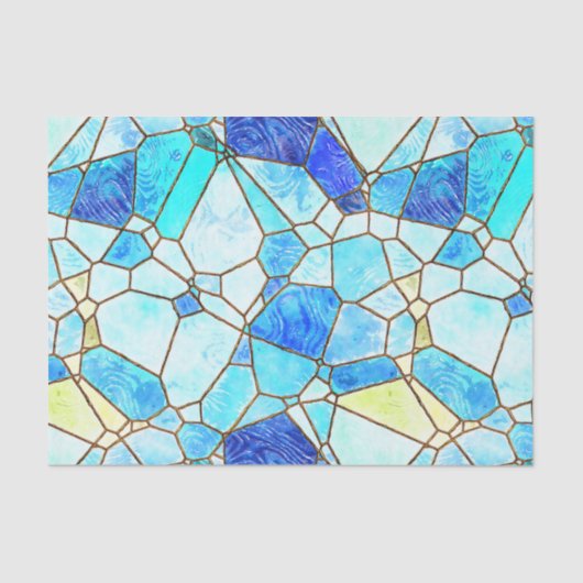 Sea Glass gestanztes Glas Decoupage Seidenpapier (Vorderseite)