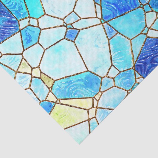 Sea Glass gestanztes Glas Decoupage Seidenpapier (Ausschnitt)