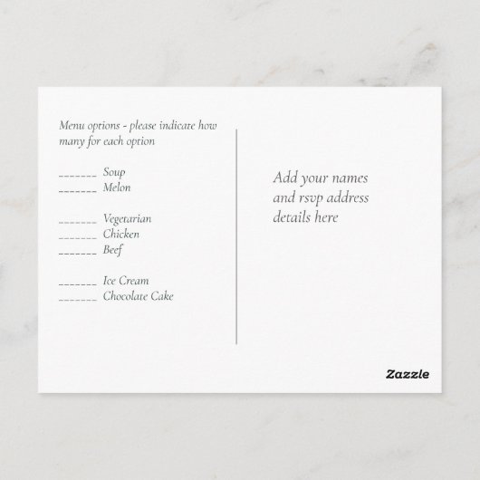 Sea Glass Green Blue Tropical Leaf Hochzeit Postkarte (Rückseite)