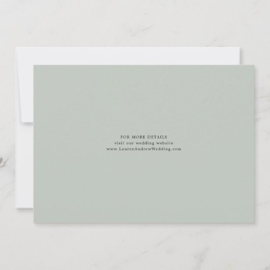 Sea Glass Green Elegant Modernes Boho Save the Dat Einladung (Rückseite)