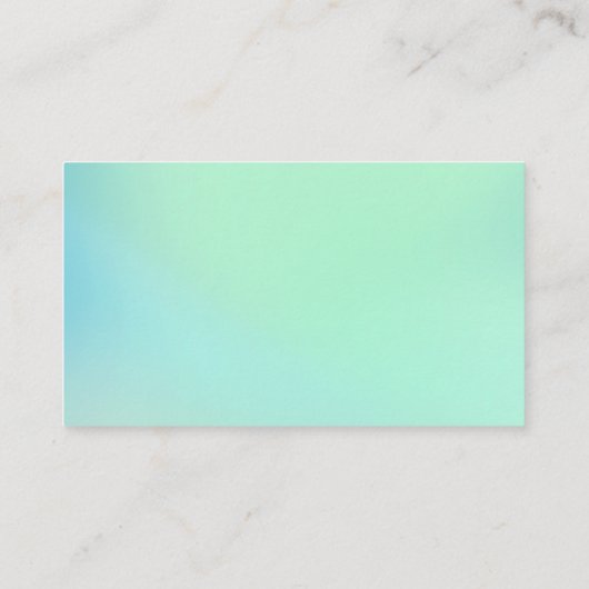 Sea Glass Green Standard Einfache Visitenkarten Visitenkarte (Rückseite)