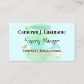 Sea Glass Green Standard Einfache Visitenkarten Visitenkarte (Vorderseite)