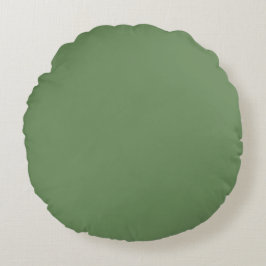 Sea Glass Grün einfarbig minimalistisches Design Rundes Kissen